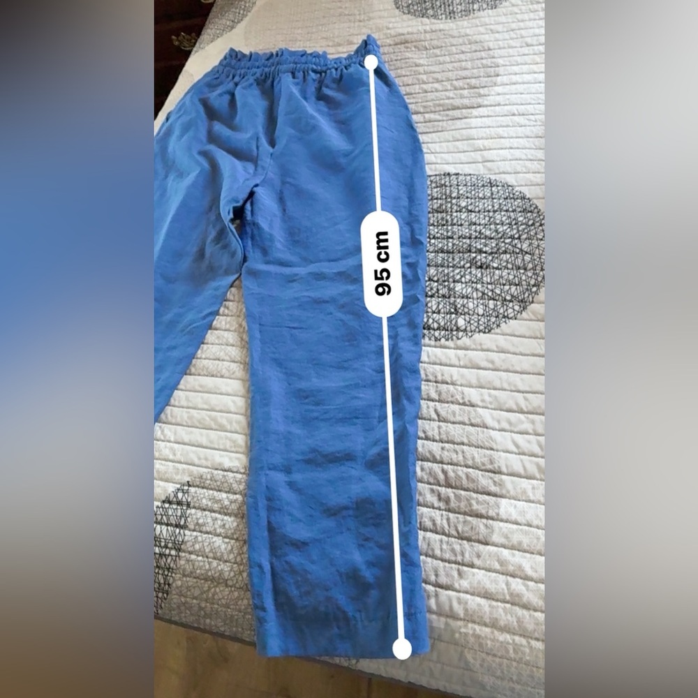 ZARA WOMAN Blue Elastic Waist Pants - Picture 10 of 10